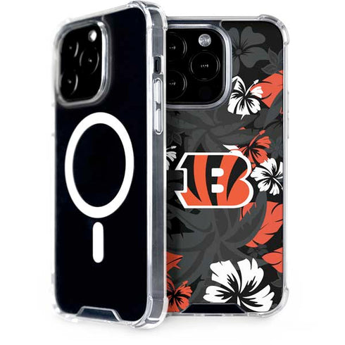 NFL Cincinnati Bengals Tropical Print iPhone 15 Pro MagSafe Case
